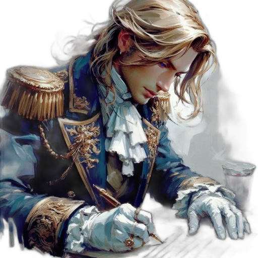 jacket, crown, face, staff transparent PNG cut-out