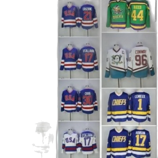 collage, various, hockey, jerseys transparent PNG cut-out