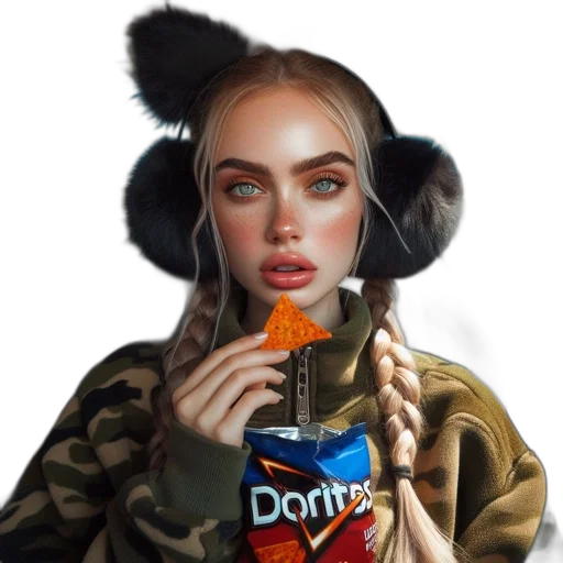 food, jacket, creature, face transparent PNG cut-out