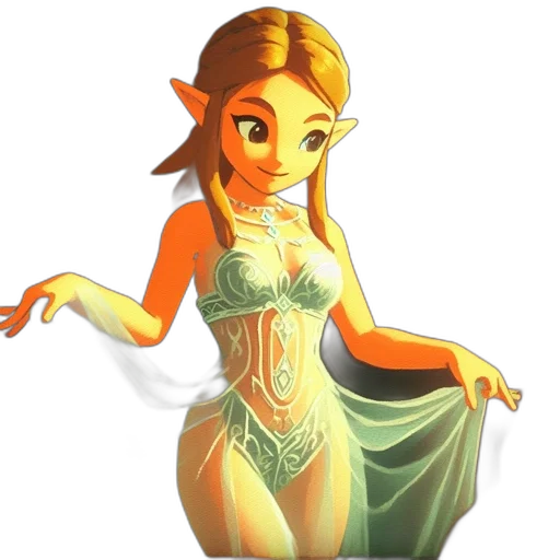 dress, crown, concept art, 3d render transparent PNG cut-out