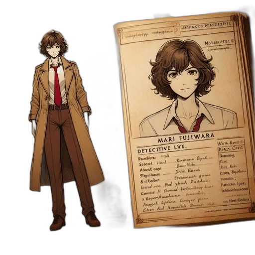 staff, jacket, concept art, anime transparent PNG cut-out