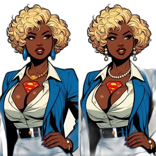 comic book art, concept art, cartoon, two transparent PNG cut-out