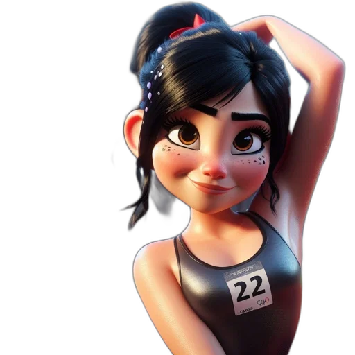 face, dress, 3d render, concept art transparent PNG cut-out