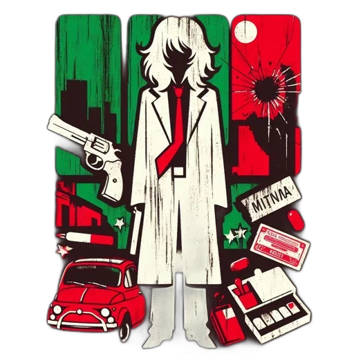 jacket, concept art, comic book art, cyberpunk transparent PNG cut-out