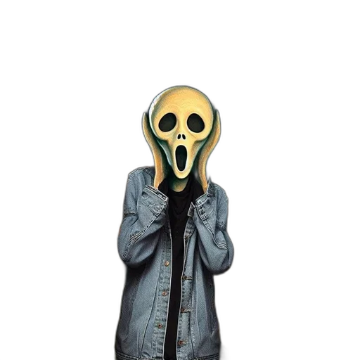 mask, jacket, face, creature transparent PNG cut-out