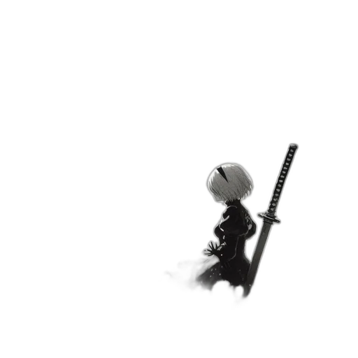 sword, weapon, robot, staff transparent PNG cut-out