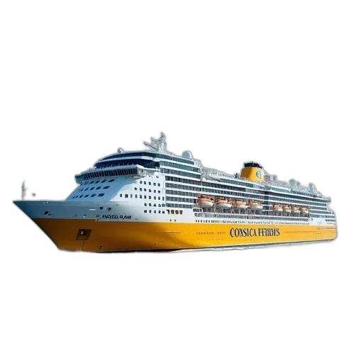 photorealistic, large, cruise, ship transparent PNG cut-out
