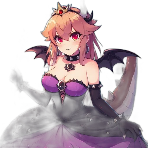 dragon, dress, crown, staff transparent PNG cut-out