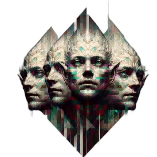 face, crown, mask, robot transparent PNG cut-out