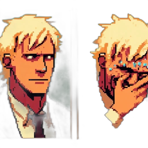 face, mask, pixel art, concept art transparent PNG cut-out