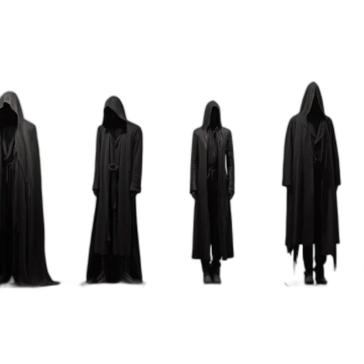 jacket, dress, mask, staff transparent PNG cut-out