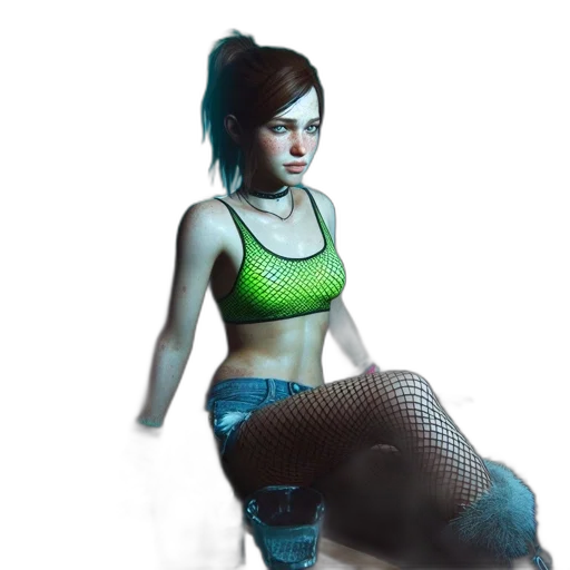 cyberpunk, concept art, photorealistic, 3d render transparent PNG cut-out