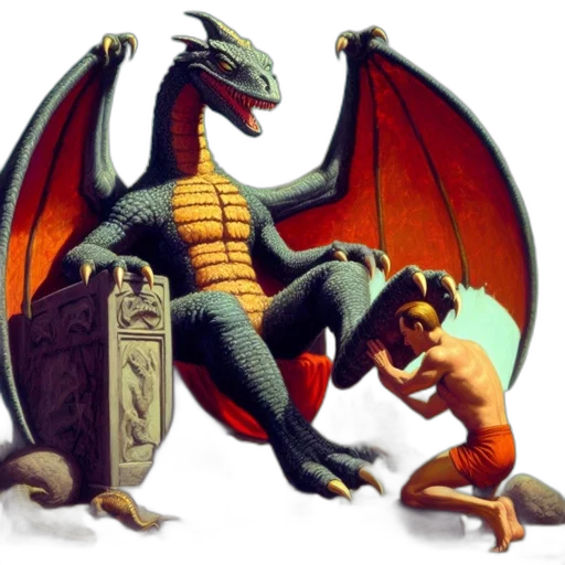 dragon, creature, concept art, fantasy art transparent PNG cut-out