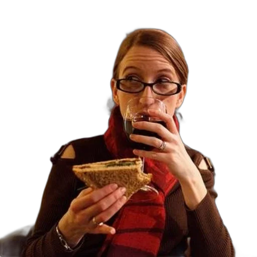 food, face, woman, wearing transparent PNG cut-out