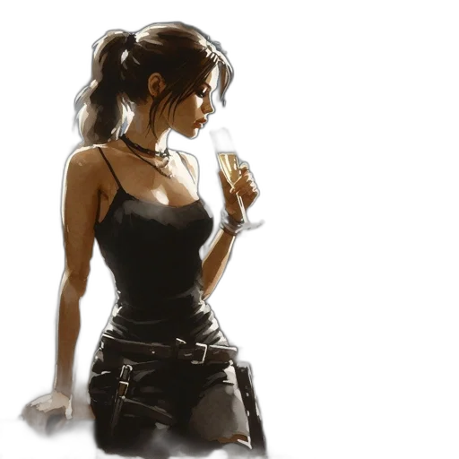 dress, concept art, photorealistic, comic book art transparent PNG cut-out