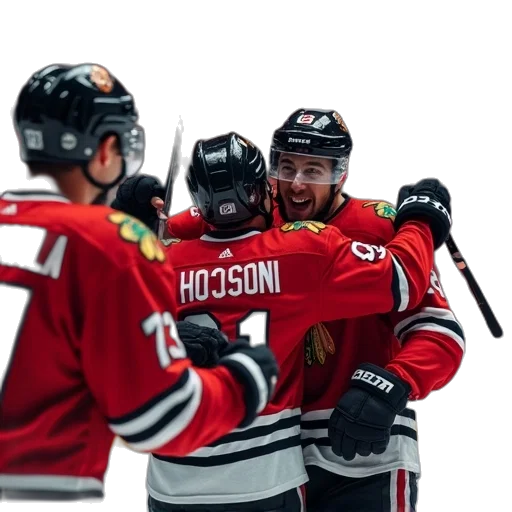 blackhawks, fans, embrace, their transparent PNG cut-out