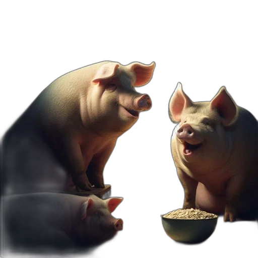 food, animal, concept art, 3d render transparent PNG cut-out
