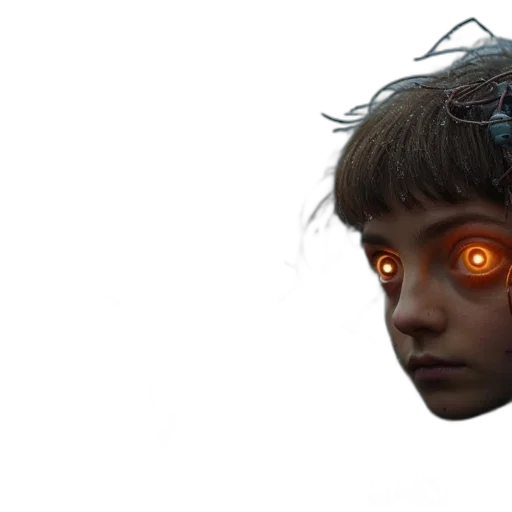 robot, face, creature, mask transparent PNG cut-out