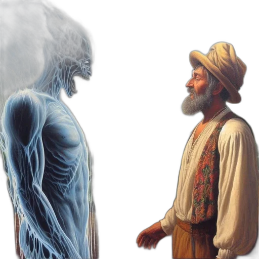 concept art, comic book art, fantasy art, eerie transparent PNG cut-out