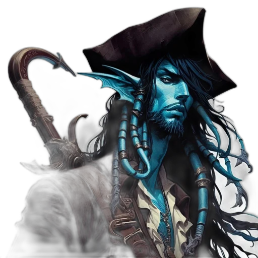 staff, dragon, hat, fantasy art transparent PNG cut-out