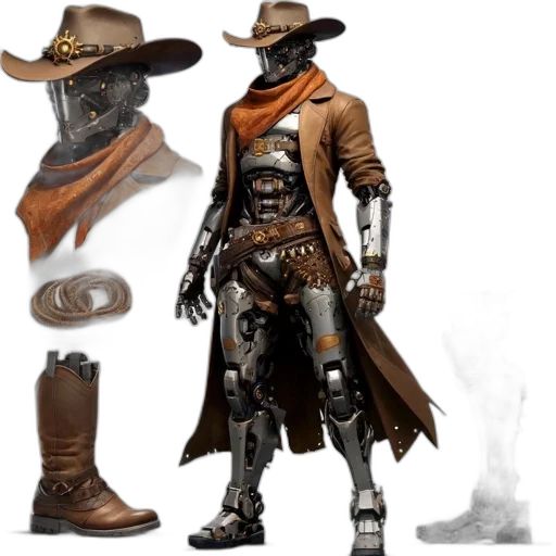 concept art, fantasy art, cyberpunk, earth tones transparent PNG cut-out