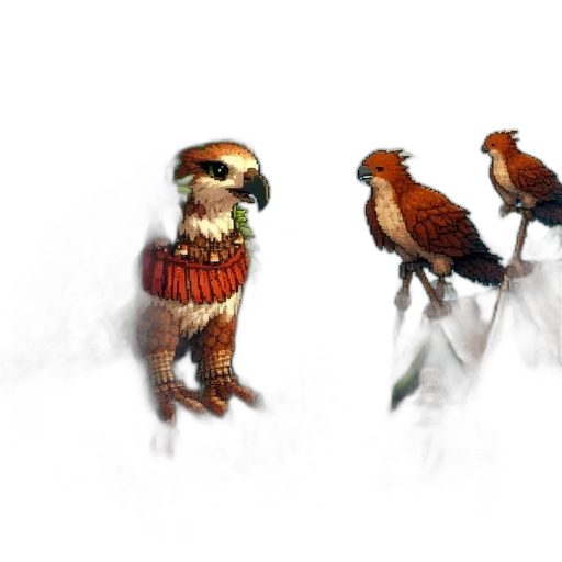 animal, staff, concept art, 3d render transparent PNG cut-out