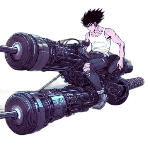 weapon, robot, staff, car transparent PNG cut-out