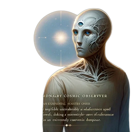 concept art, outer space, alien, figure transparent PNG cut-out