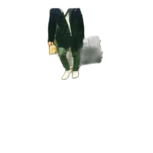 jacket, creature, staff, shoes transparent PNG cut-out