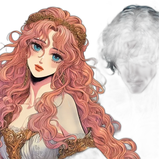 face, concept art, anime, fantasy art transparent PNG cut-out