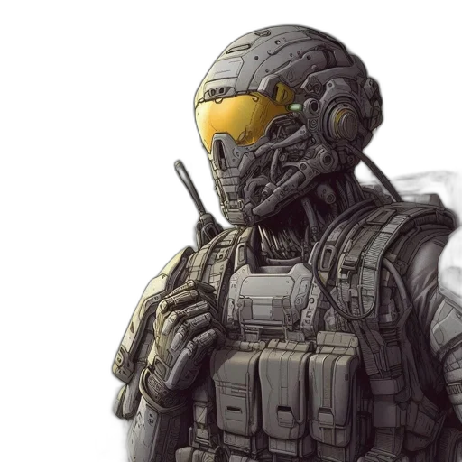 mask, robot, weapon, face transparent PNG cut-out