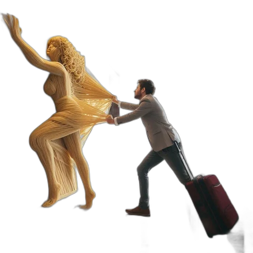 3d render, concept art, golden, man transparent PNG cut-out