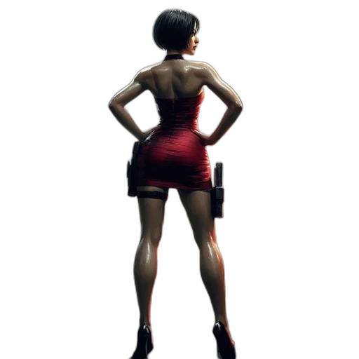 dress, weapon, staff, robot transparent PNG cut-out