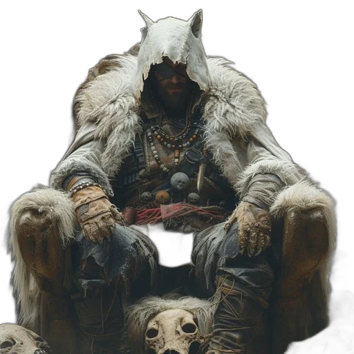 animal, jacket, sword, weapon transparent PNG cut-out