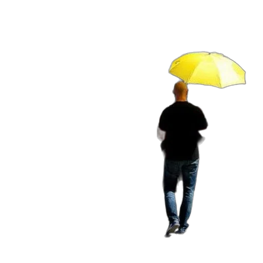 umbrella, hat, jacket, staff transparent PNG cut-out