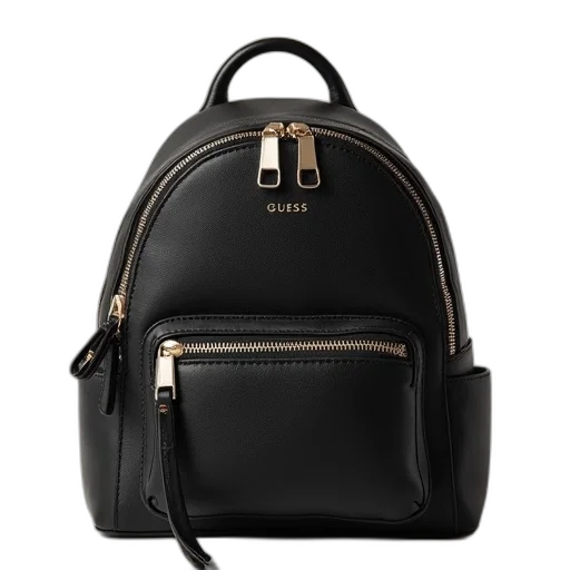 dark, black, mini, backpack transparent PNG cut-out