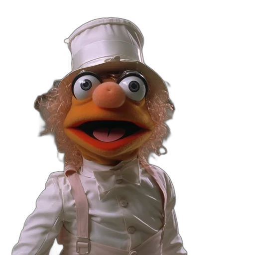staff, hat, 3d render, puppet transparent PNG cut-out