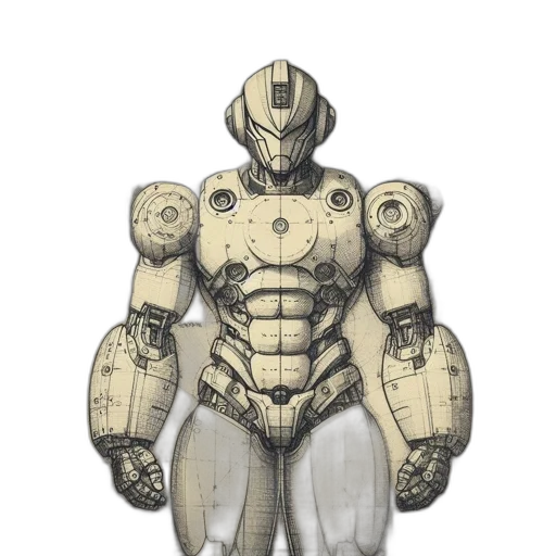 robot, creature, concept art, 3d render transparent PNG cut-out