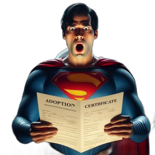 comic book art, superman, state, shock transparent PNG cut-out
