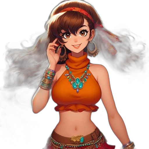 jewelry, staff, dress, face transparent PNG cut-out