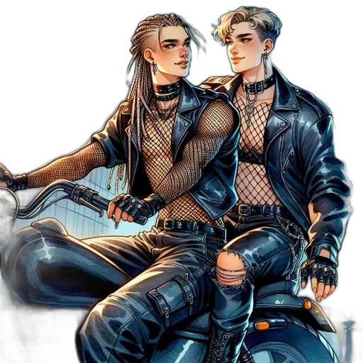 jacket, comic book art, cyberpunk, concept art transparent PNG cut-out