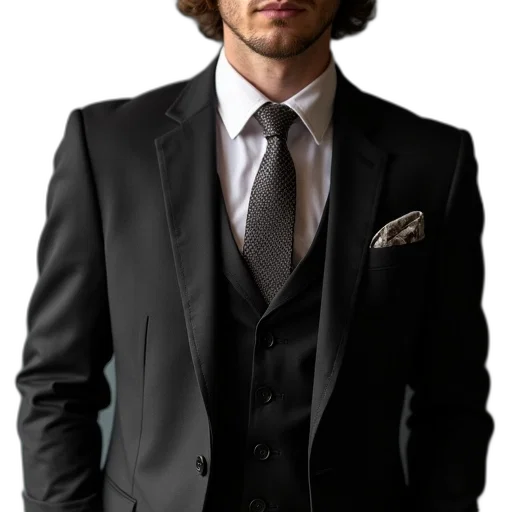 jacket, staff, face, hair transparent PNG cut-out