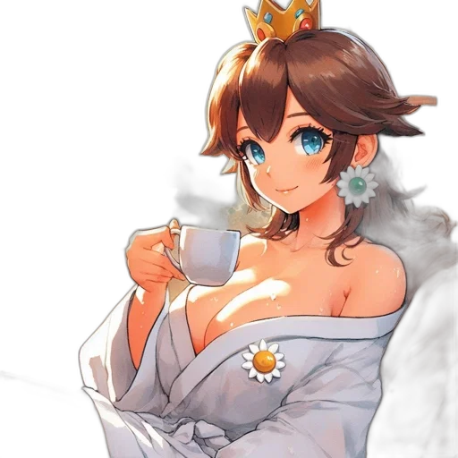 dress, crown, jewelry, staff transparent PNG cut-out
