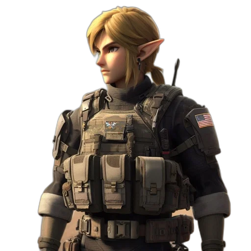 weapon, face, staff, jacket transparent PNG cut-out