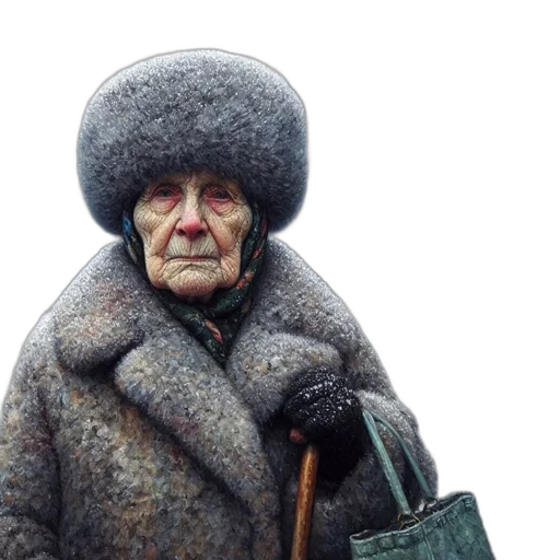 hat, face, jacket, staff transparent PNG cut-out