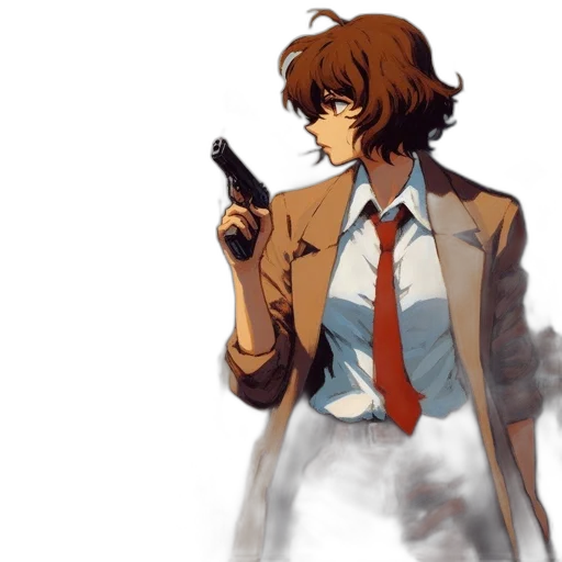 weapon, jacket, staff, concept art transparent PNG cut-out
