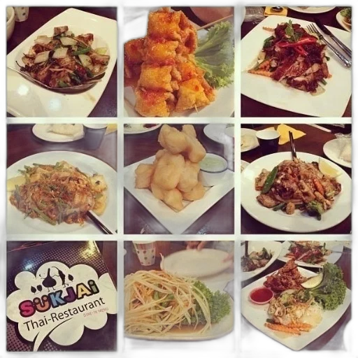 food, collage, thai, sukjai transparent PNG cut-out