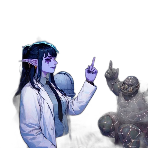 robot, creature, staff, concept art transparent PNG cut-out