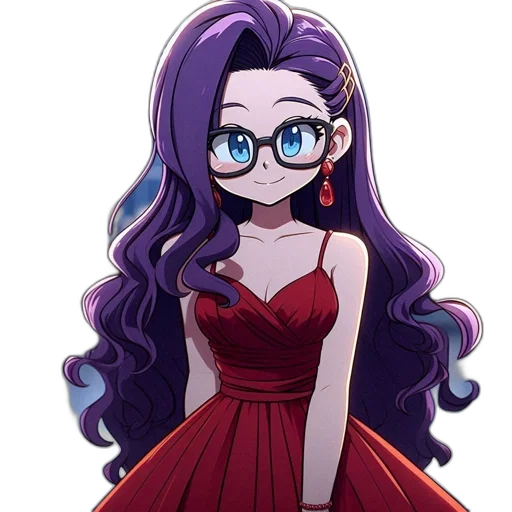 dress, crown, hair, staff transparent PNG cut-out