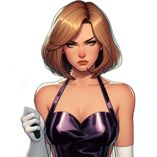 dress, staff, comic book art, concept art transparent PNG cut-out
